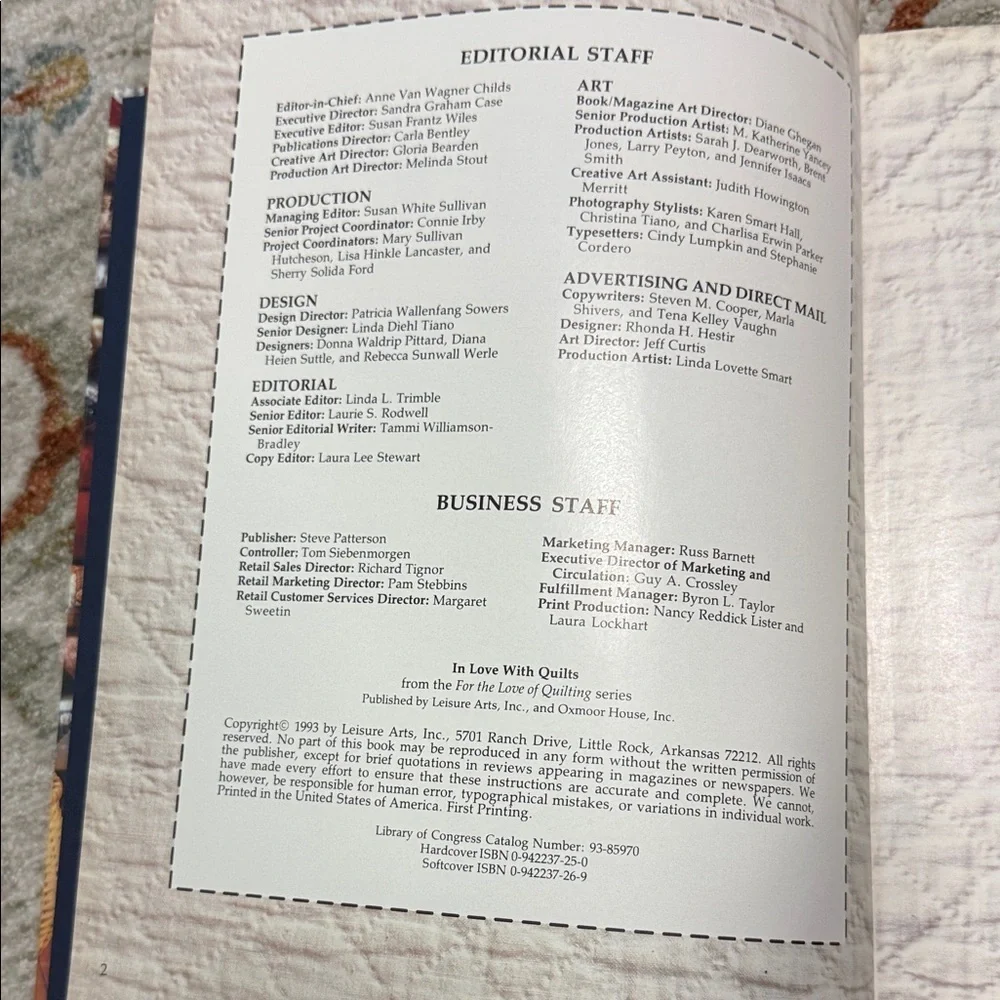 In Love with Quilts Book 1990